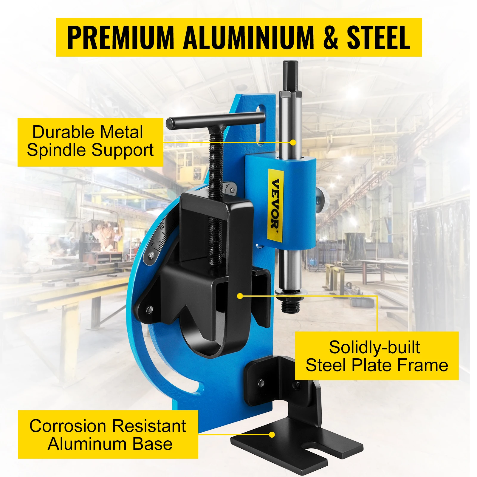 VEVOR Rotation Winkel 0-60 Grad Rohr Schläuche Notcher Rohr Cutter Rohr Stoßen mit Loch Sah für Schneiden auf metall Holz PVC Bord