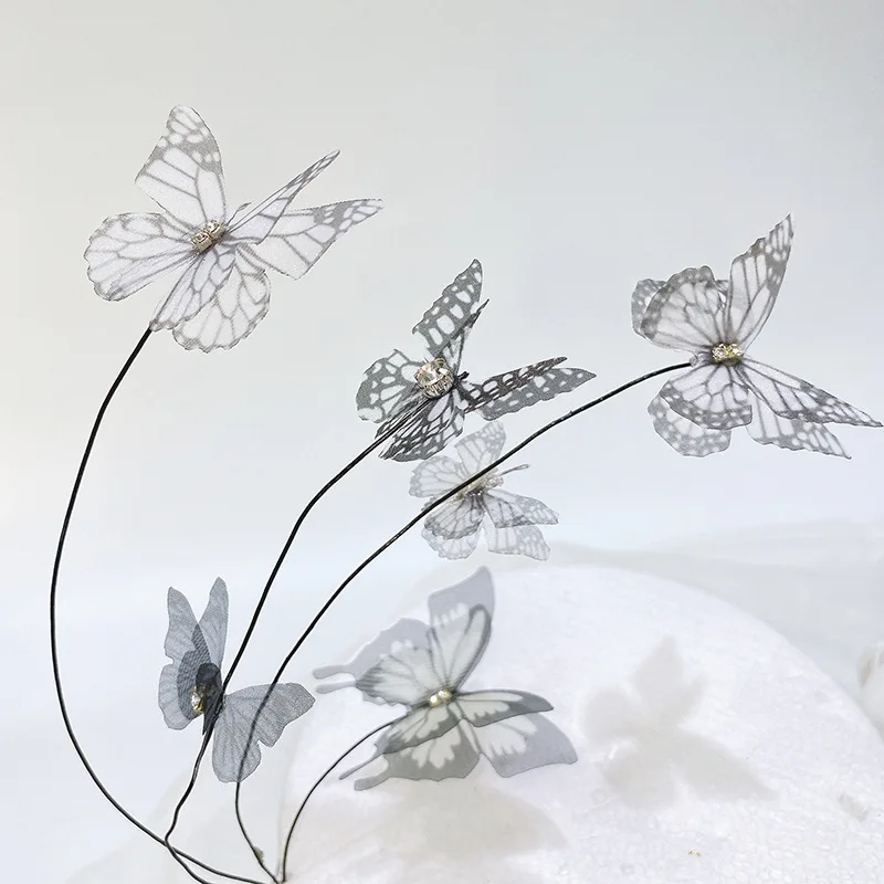 زينة كعكة عيد الميلاد على شكل فراشة وردية ثلاثية الأبعاد ، جديدة ، زينة كب كيك لحفلات استقبال المولود الجديد والزفاف والحلوى