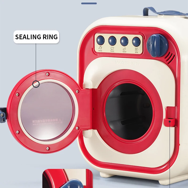 Con Trống Của Máy Giặt Đồ Chơi Bộ YY6011 Mô Phỏng Đầu Giáo Dục Đồ Chơi Đa Chức Năng Quay Nước