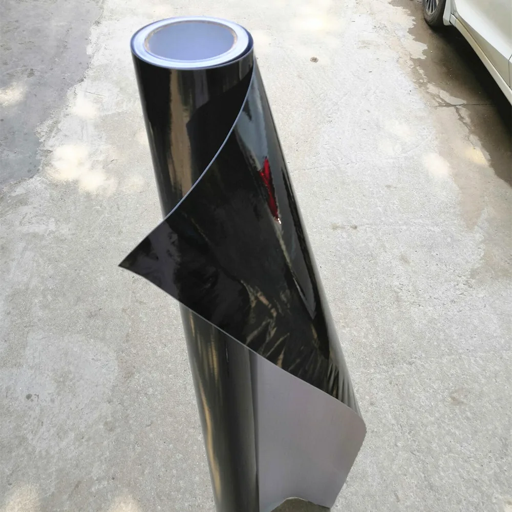 100cmx500/1000/2000cm Black Glossy Vinyl Film Gloss Glossy Car Wrap Foil Sticker With Air Bubble Free Motorcycle Car Wrapping