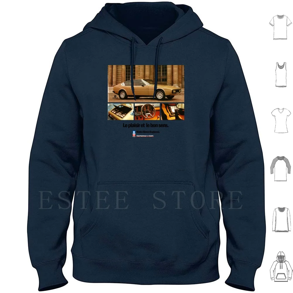 Matra Simca Bagheera Hoodies Long Sleeve Matra Simca Bagheera Murena Rancho Sports Car Cars Classic Classic Car