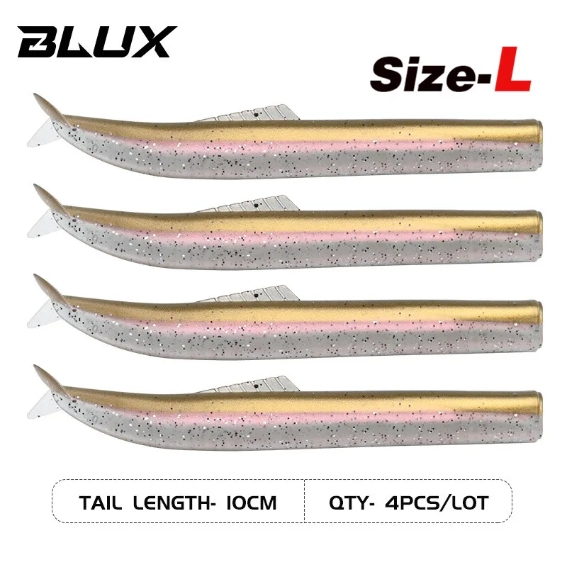 BLUX FLASH SAND AAL 14G/27G Weiche Angeln Köder Schwanz Jig Kopf Haken Minnow Künstliche Köder Salzwasser meer Bass Swimbait Tackle Getriebe