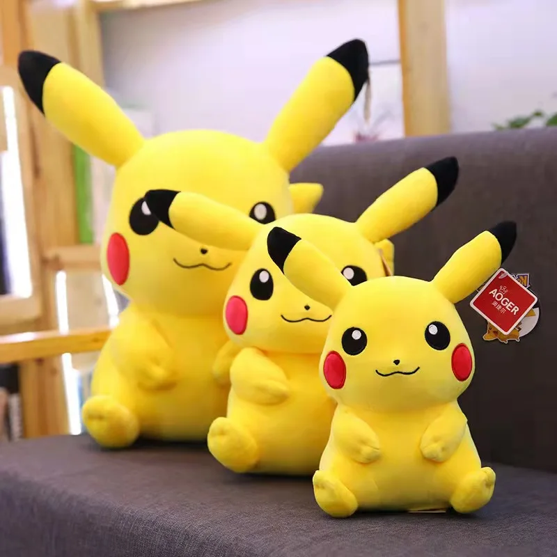 Genuine Pokemon Plush 30-80Cm Large Size Anime Figure Pikachu High Quality Pet Kawaii Toy Model Children\'s Best Birthday Gift