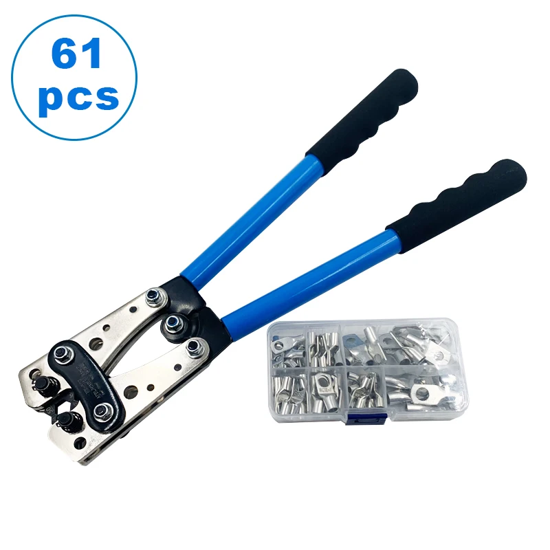 

Cable Lug Crimping Plier With 60pcs SC Connector Non-insulated Hex connector crimping tool HX-50B AWG 22-10