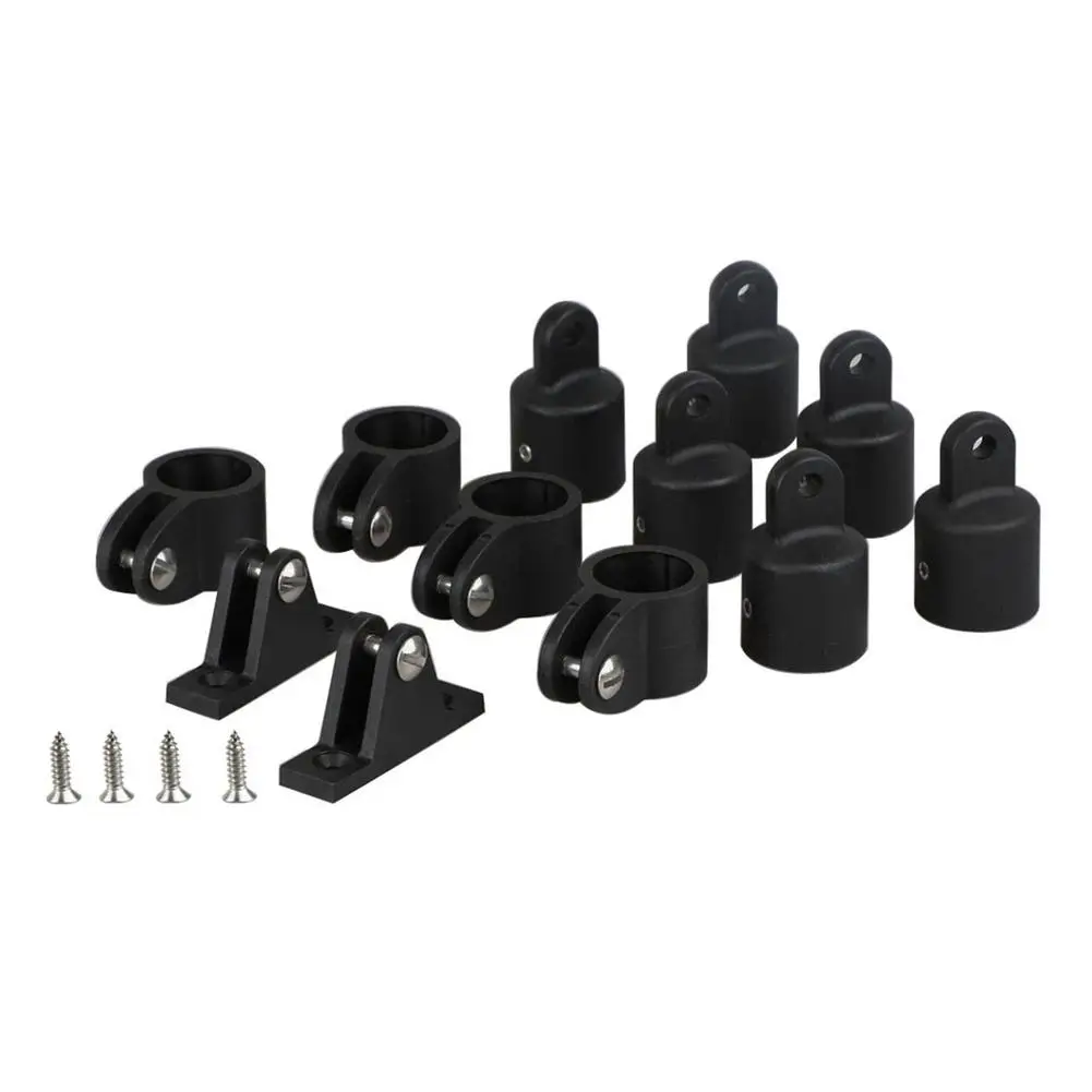 12pcs Nylon Marine Boat Canopy Cover Bimini Top Deck Hinge Jaw Slide Eye End Fitting Hardware Universal DIY Tool Solid