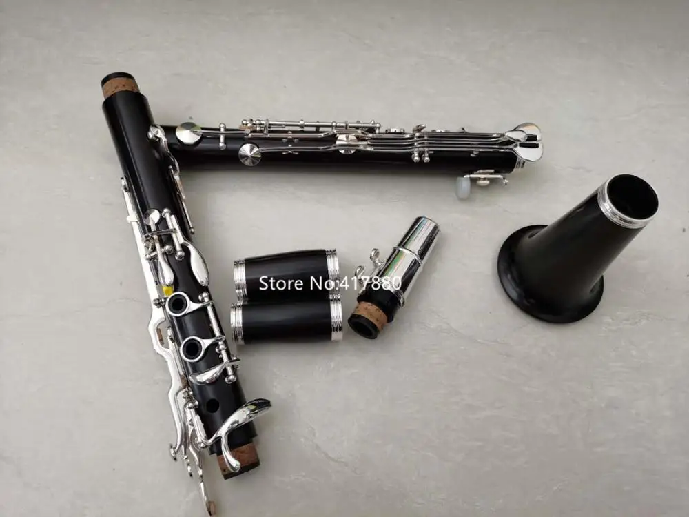 High  Quality Clarinet 18 Keys G Tune Ebony Wood Black Silver key Musical instrument  With Case Freeing