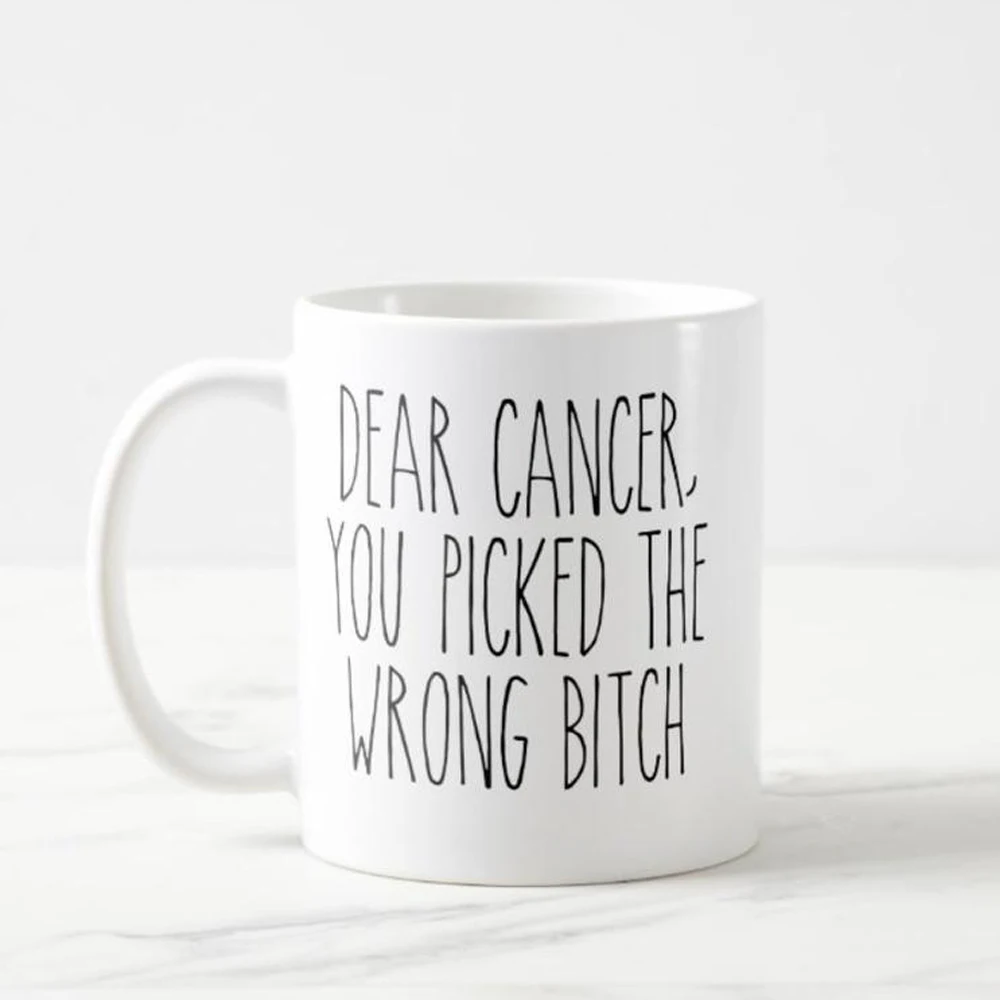 Dear Cancer Mug, Cancer Survivor Gifts, Compliment Gift | Rae-dunn Mug | Gift For Cancer | Appreciation Gifts | Beating Cancer G