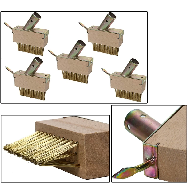 E5BE Convenient Replacement Brushes Garden Cleaning Brushes for Moss and Weeds Joint Cleaning Steel Brush Joint Scraper