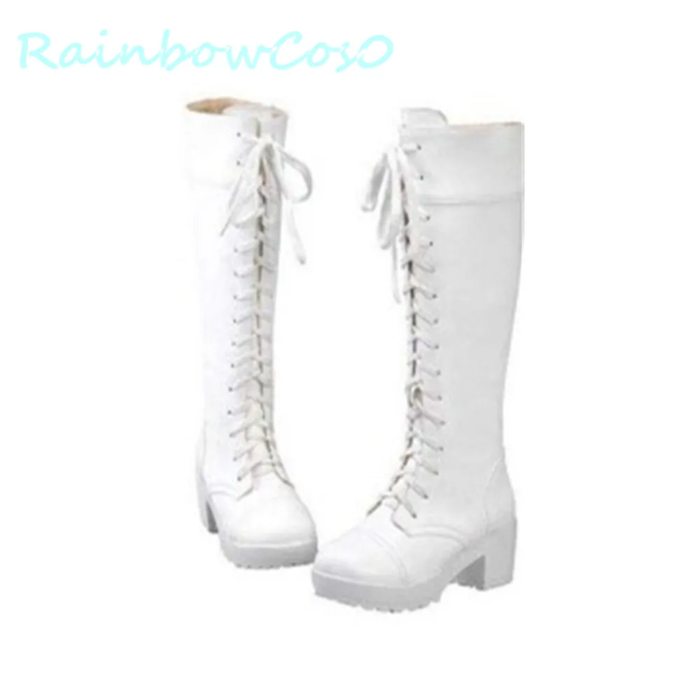 รองเท้าบูทสึยูริคานาโอะอุปกรณ์ประกอบฉากเกมอนิเมะฮาโลวีน RainbowCos0