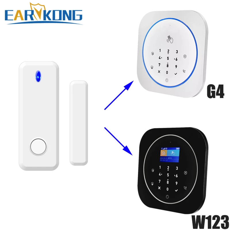 433MHz Wireless Intelligent Window Door Open / Closed Detector Door gap Window Open alarm  For G4 / W123 Wifi GSM alarm system