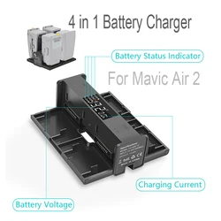 4 in 1 Portable Folding Charging Hub For Mavic Air 2/ 2S Drone Battery Smart Charger With LED Screen