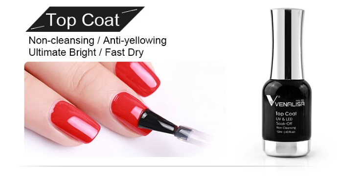 2 teile/satz Venalisa 12 ml Keine Säure Basislack Kit Nagel Anti-vergilbung Kein Wischen Top Mantel Langlebig Nail art Maniküre Nagel Kit Gel – Detail 7