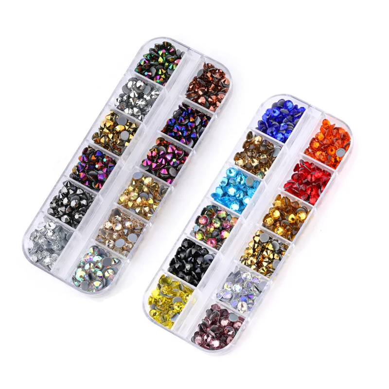 Cristal multicolore AB SS8-SS30, qualité étonnante, Strass correcteurs à chaud, dos plat, décoration à paillettes pour ongles