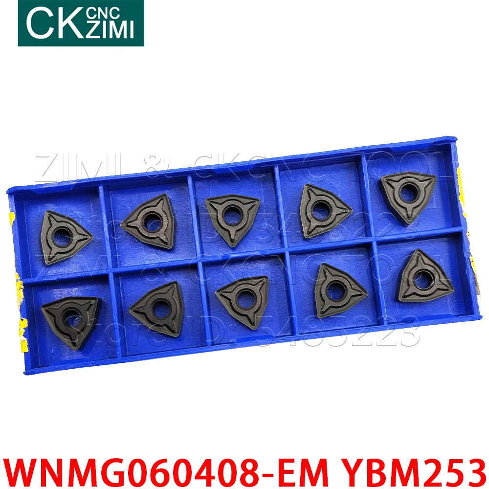 WNMG060408-EM YBM253 WNMG 060408 EM YBM253 Carbide Dạng Bên Ngoài Gỗ Biến Dụng Cụ Kim Loại CNC Tiện Dụng Cụ Bằng Thép Không Gỉ
