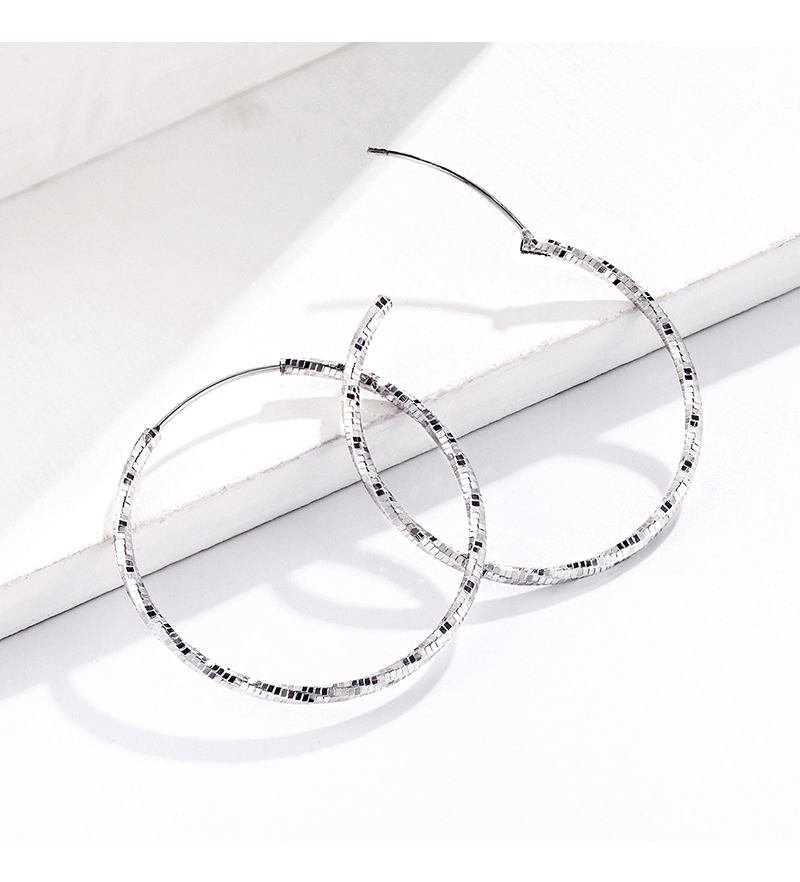 Somi Lia Neue Kollektion 100% 925 Sterling Silber Farbige Leuchtende Klare CZ Kreisförmige Creolen für Damen Mode-Ohrringe Schmuck – Detail 3