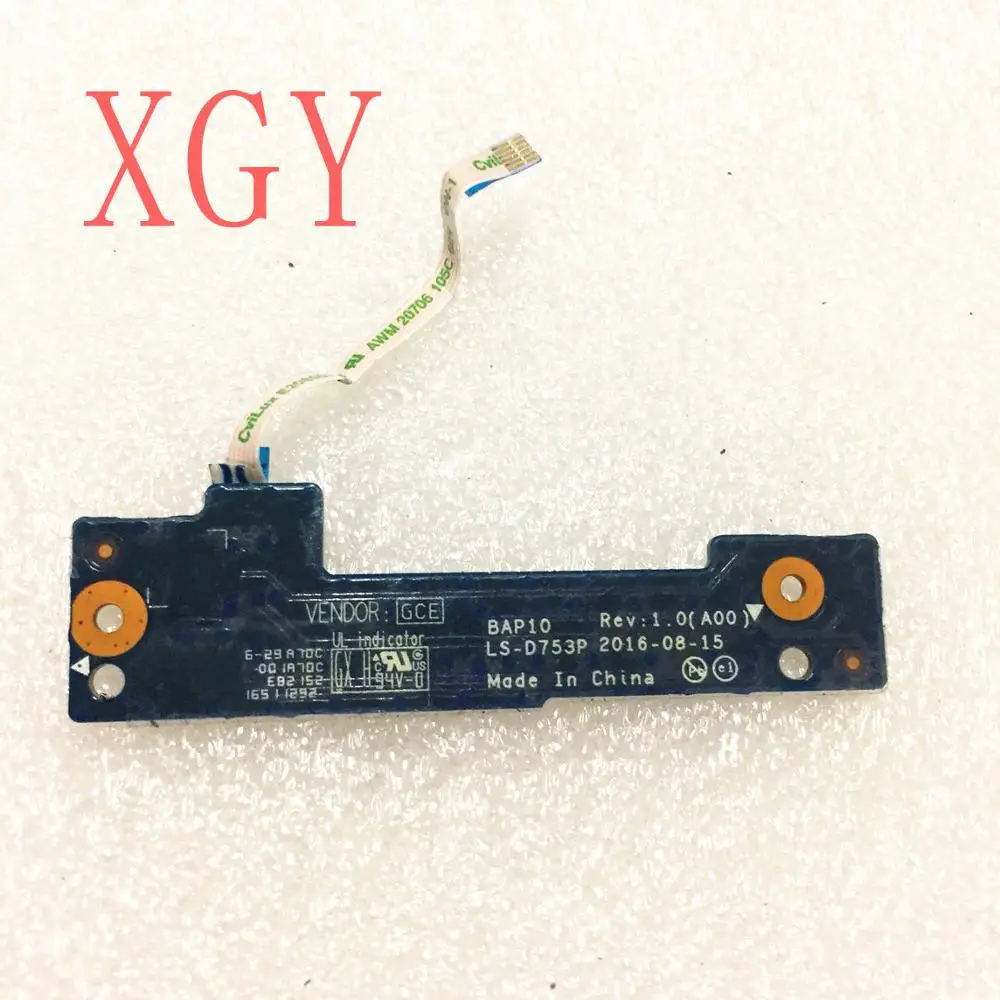 Original  FOR  DELL POWER BUTTON BOARD W/ CABLE FOR ALIENWARE 15 R3 P69F LS-D753P, HIAA 01 100% test OK