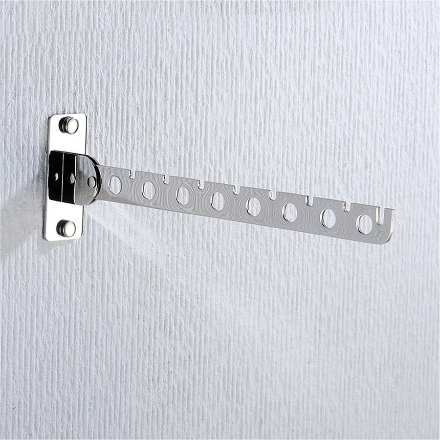 

Folding Stainless Steel Wall Mounted Hanger Hook Wardrobe Cloakroom Fold Hanger