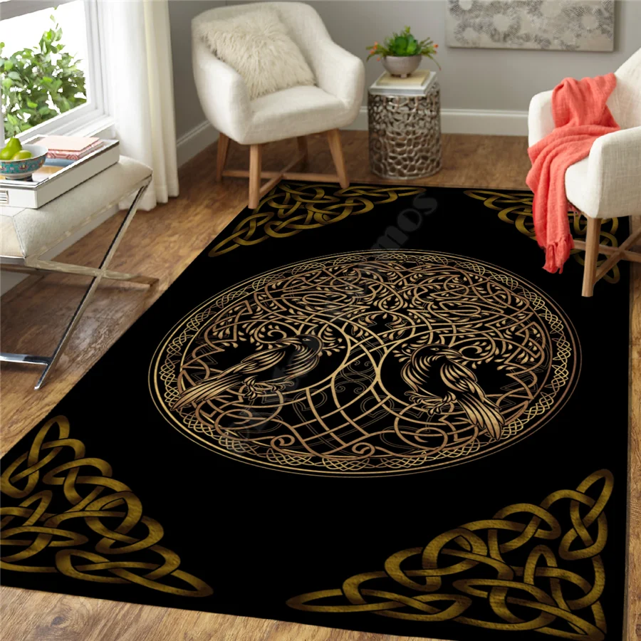 Viking hammer Area Rug 3D All Over Printed Non-slip Mat Dining Room Living Room Soft Bedroom Carpet 02