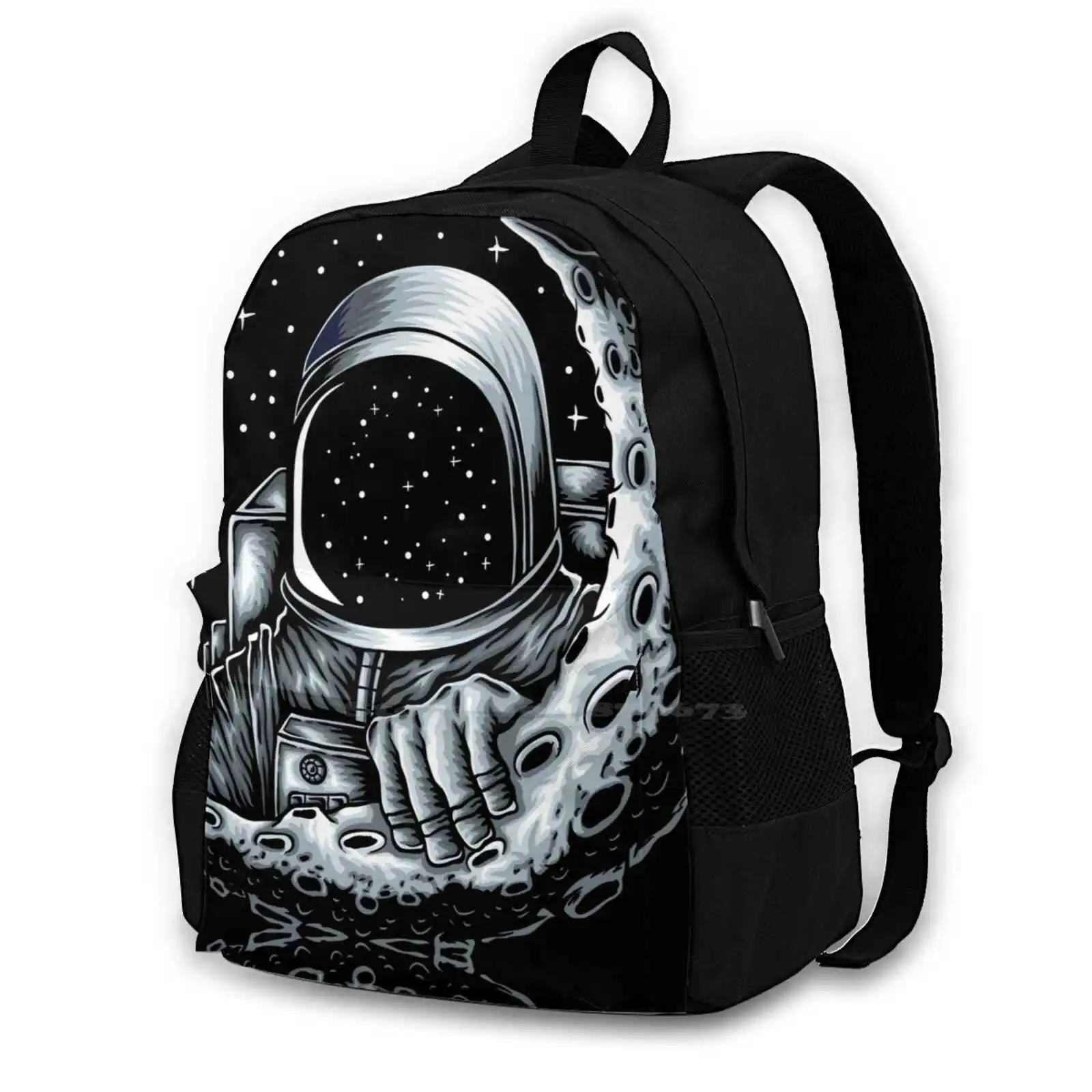 Adventure Of Astronaut Backpack For Student School Laptop Travel Bag Astronaut Helmet Costume Gloves Shoes First Man On The