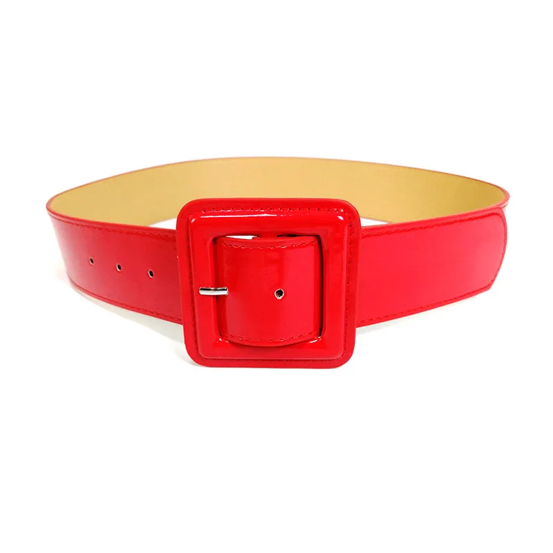 1 Pc Fashion Plus Size Belt Wide Big Shiny Patent Leather Belts For Women Red Waist Black Femme Taille Riem High Quality 2020