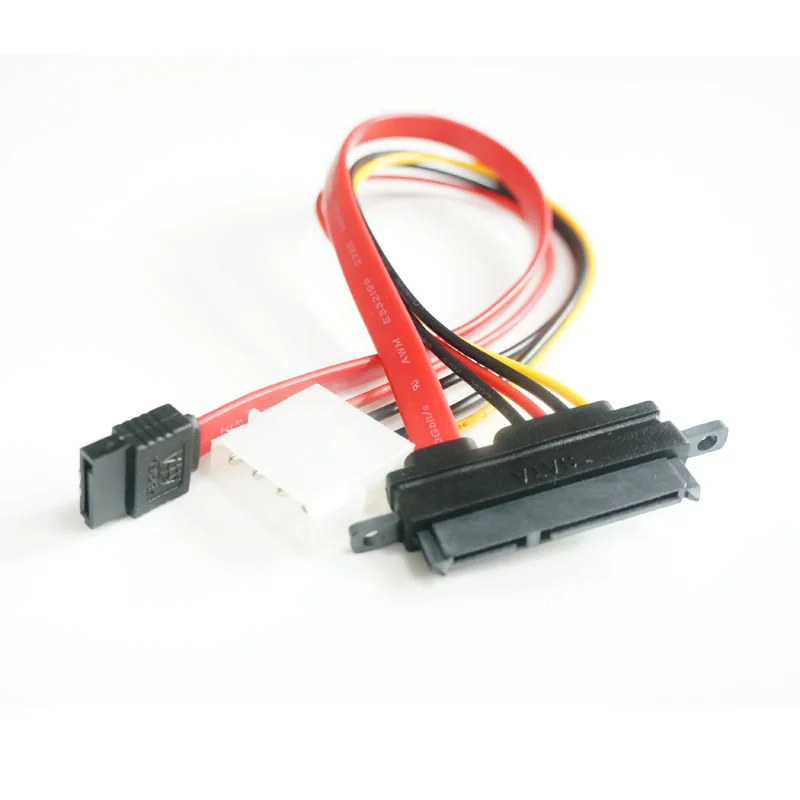 SATA III 6Gbps Data with Molex 4-pin LP4 to SATA 22-pin (7+15) Data and Power Combo Cable, sata data and power combo cable