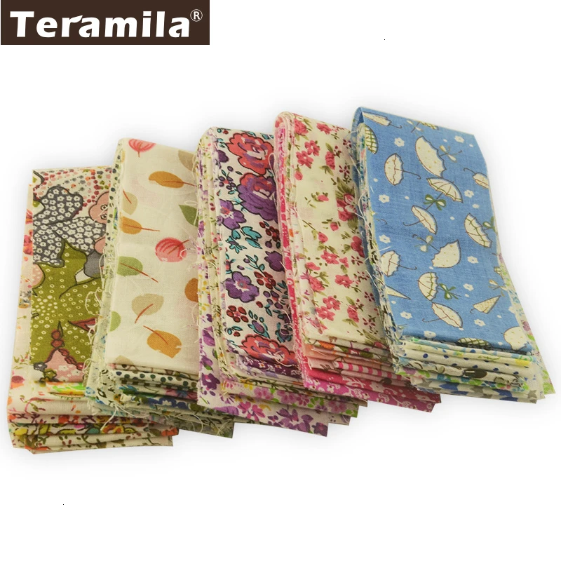 Teramila 100% Cotton Fabric Printed Flower 5x50CM Jelly Roll Strips 6-9 Pcs/Lot Telas DIY Patchwork Cloth Tissus Quilts Craft