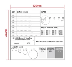 Dot ruler Point line ruler Stain card Film ruler caliper Defect inspection area ruler R corner fillet