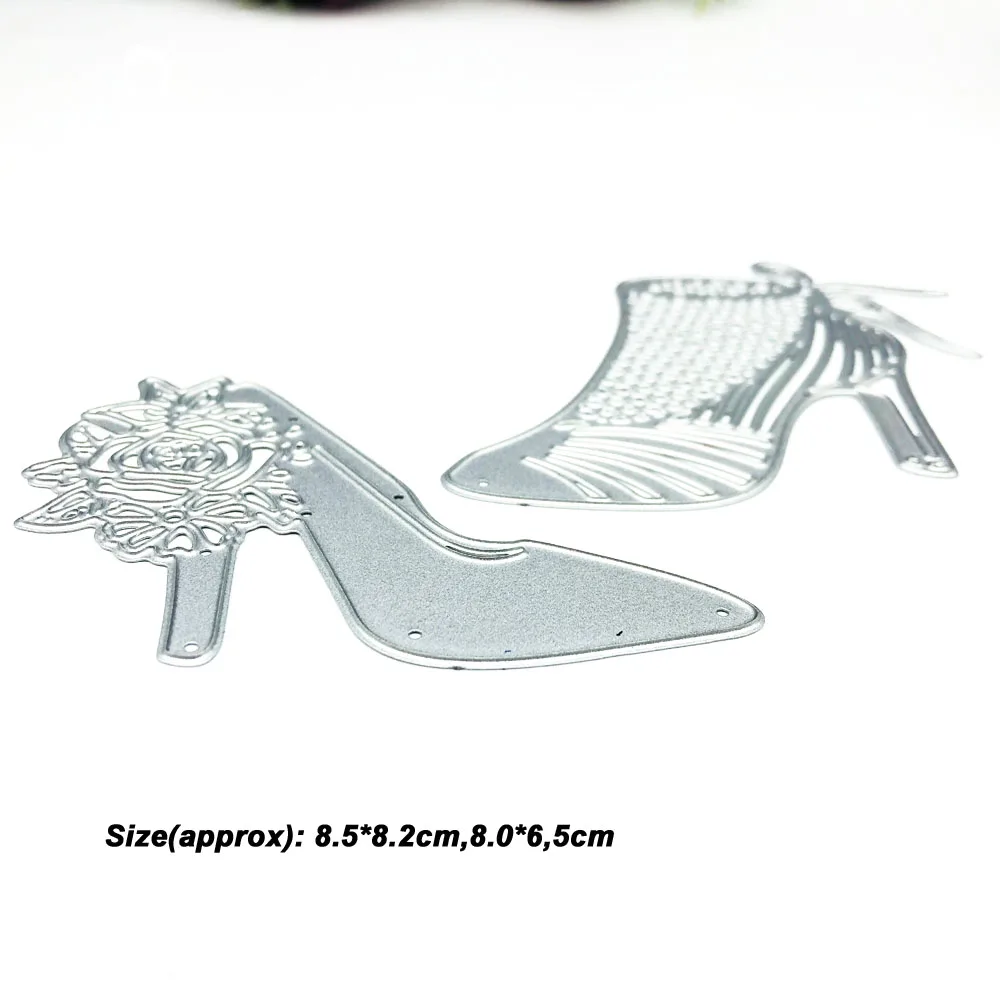 Metal Cutting Dies  2pc High-heeled Shoes Scrapbooking Paper Craft Album Handmade Card Punch Die Cut Art Cutter Alinacutle