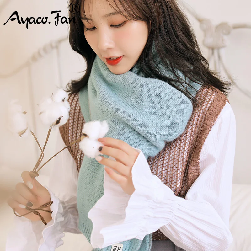 2019 Winter Scarf for Women New Knitted Cashmere Scarves Cute Little Pineapple Girls Autumn Female Shawl Wrap Warmer Lady Scarf