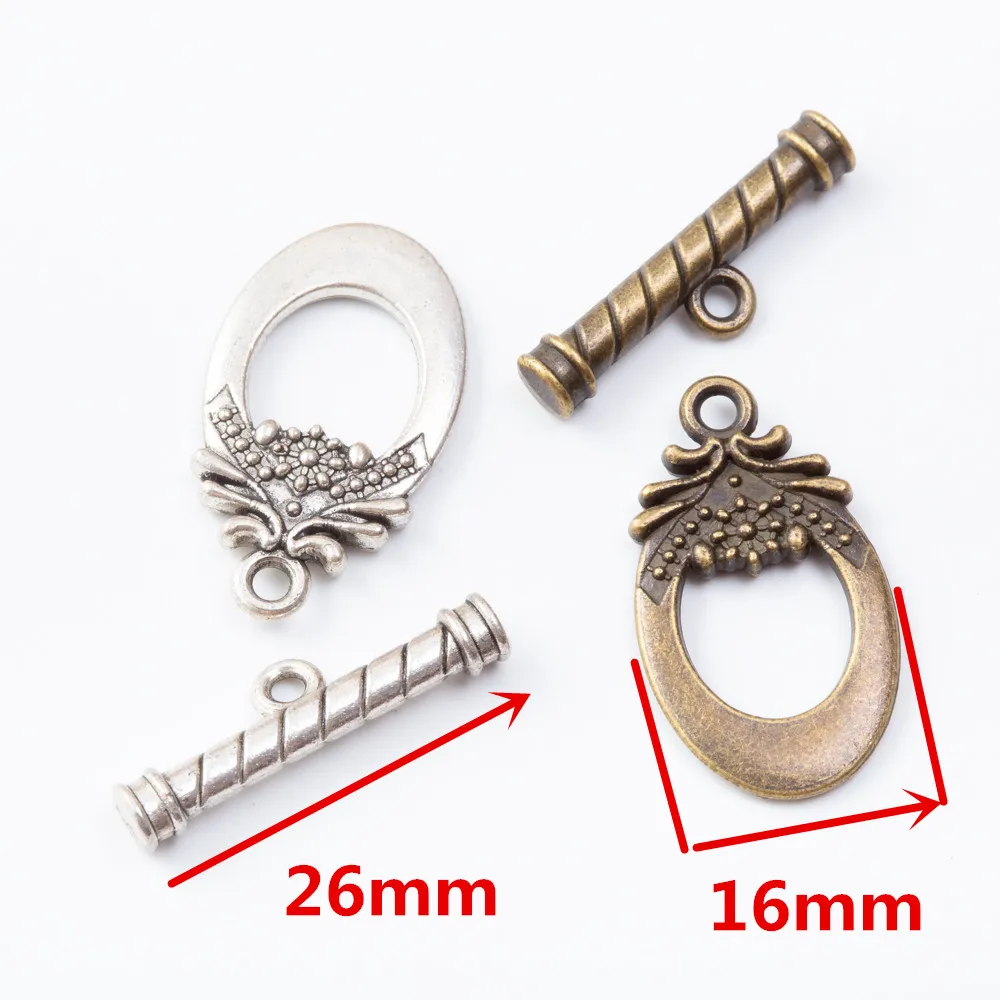 

15 pieces of retro metal zinc alloy OT button connector pendant for DIY handmade jewelry necklace making 7074