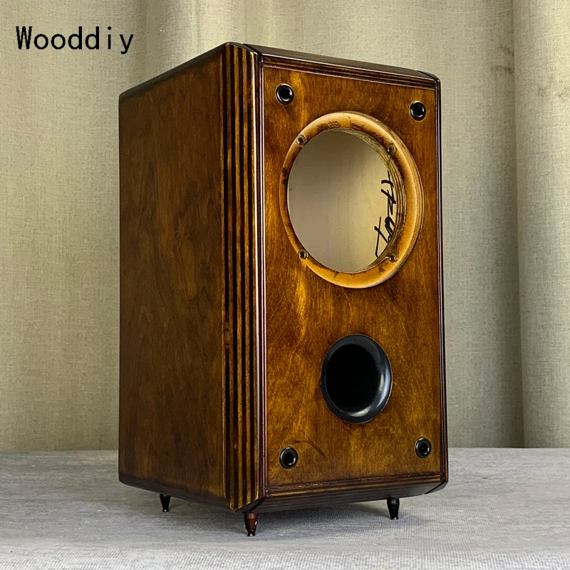 Wooddiy 4/5 inch Birch Plywood One Pair Speaker Empty Cabinet Minima Vintage Classic Bookshelf HIFI DIY Full Range