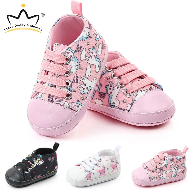 Cute Unicorn Baby Shoes Boy Girl Sneakers Soft Bottom Anti Slip Newborn Sports Shoes Toddler Infant First Walkers