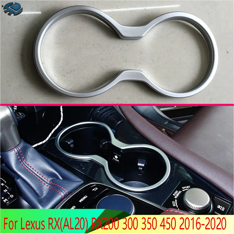 For Lexus RX(AL20) RX200 300 350 450 2016-2020 Car Accessories ABS Chrome Front Center Console Cup Drink Holder Cover Trim