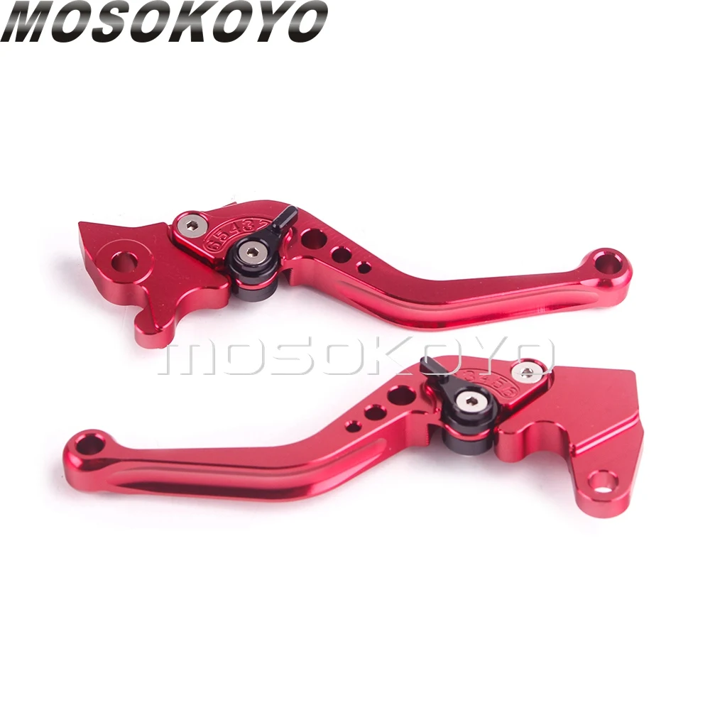 For Yamaha Jog 100 Scooter Red CNC Left & Right Front Clutch Brake Handle Lever Handlebar Hand Levers Motorcycle Accessories