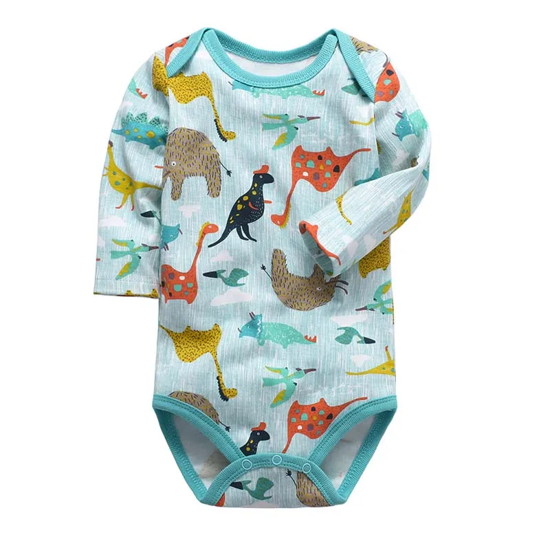 Yenidoğan bebek sevimli pamuklu uzun kollu tişört Unisex Bebe erkek kız Bodysuit bebek giyim Leotard vücut Tops