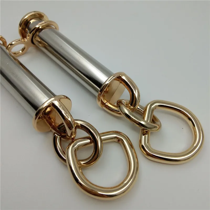 (6 PCS/lot) metal plating processing leather handbag aglet link buckle decorative accessories