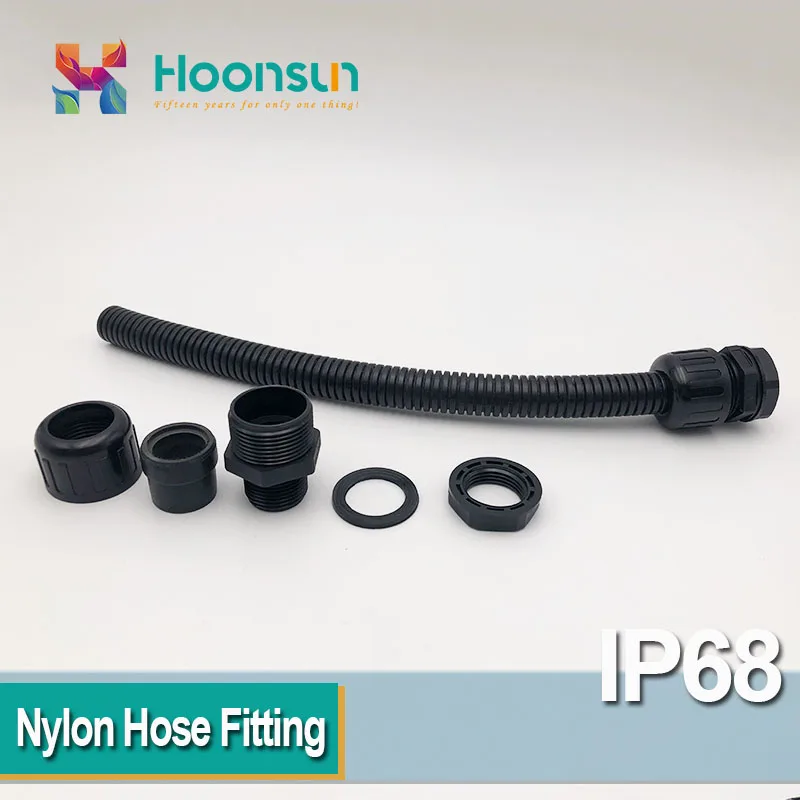 

10 pcs PG7 AD10.0 Nylon Hose Fitting Connector for Flexible Corrugated Pipe Wire Gland