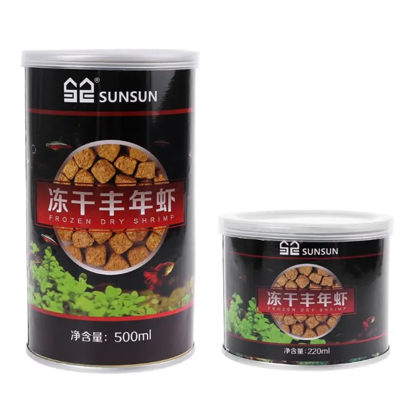 Aquarium Freeze Dried Shrimp Eggs Blocks Tropical Marine Fish Food Nutrition DropShipping