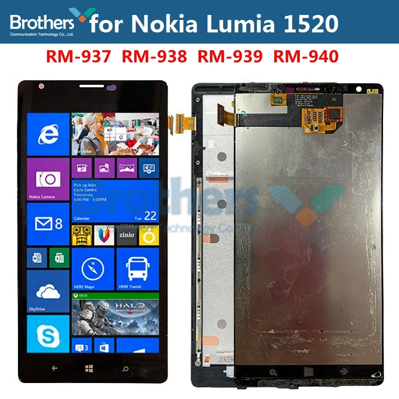 

LCD Screen for Nokia Lumia 1520 LCD Display for Nokia 1520 LCD Assembly RM-937 RM-938 Touch Screen Digitizer Replacement Tested