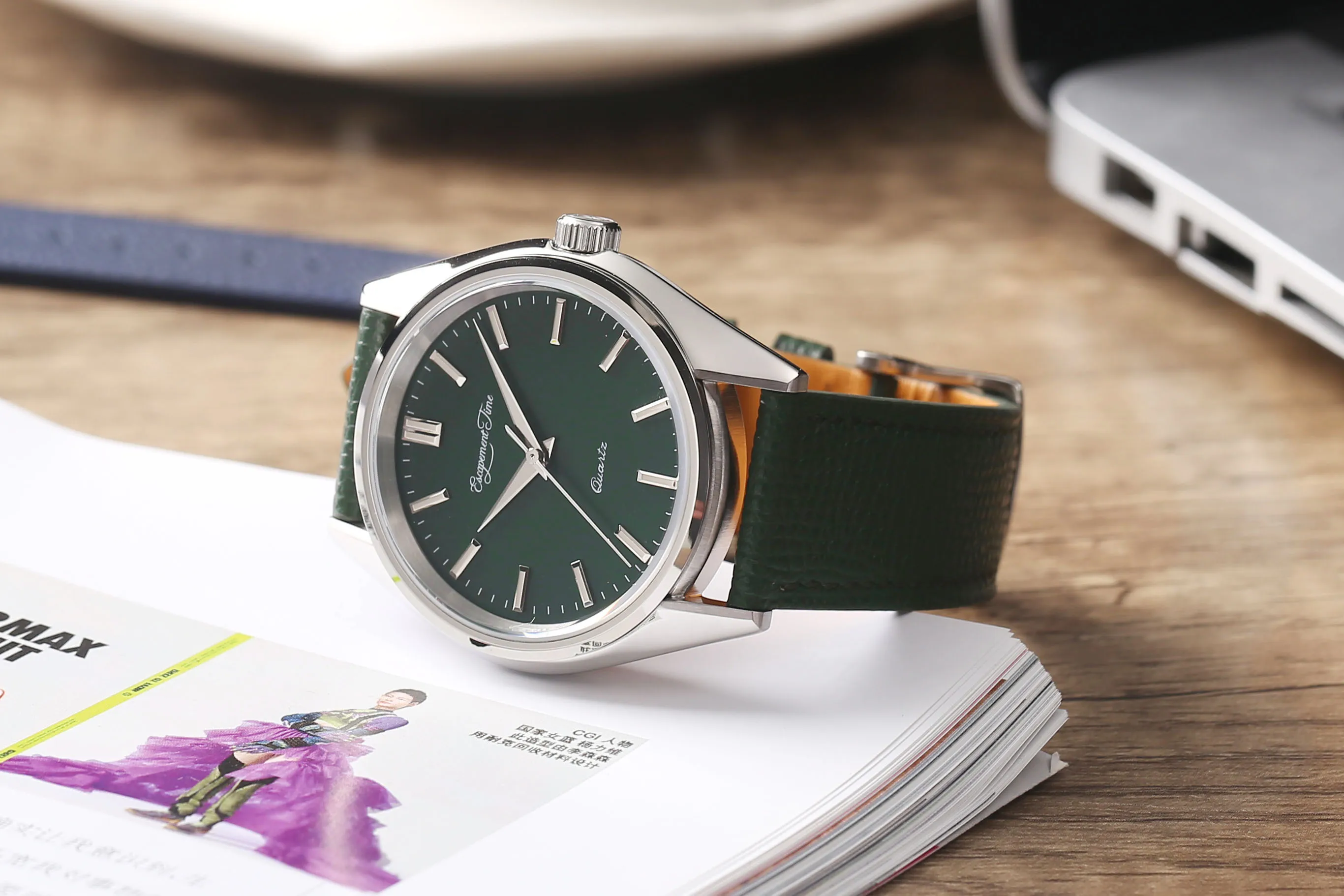 【Escapement Time】quartz Horloge 40Mm Case VH31 Warmtebehandeling Hand