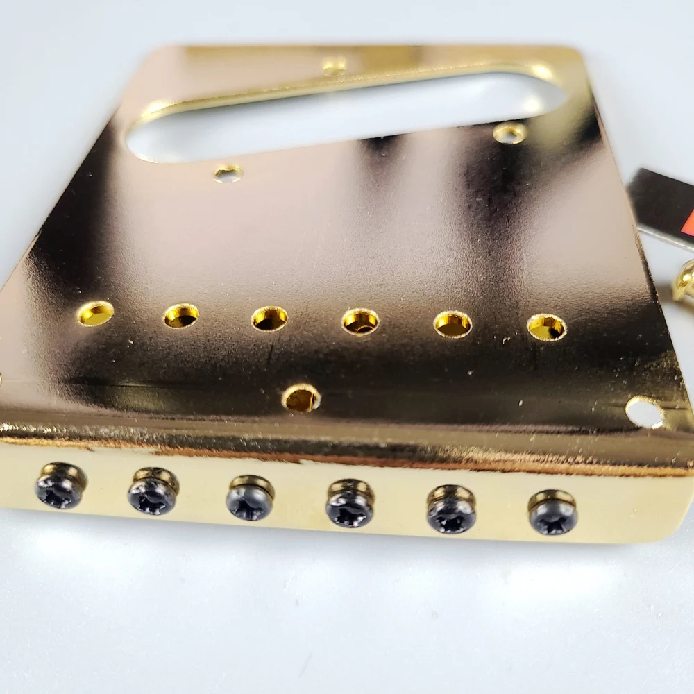 Wilkinson 52.5mm(2-1/16 inch) 6 Saddles Modern TL Bridge for American ST TL Guitar Gold Golden WOT03