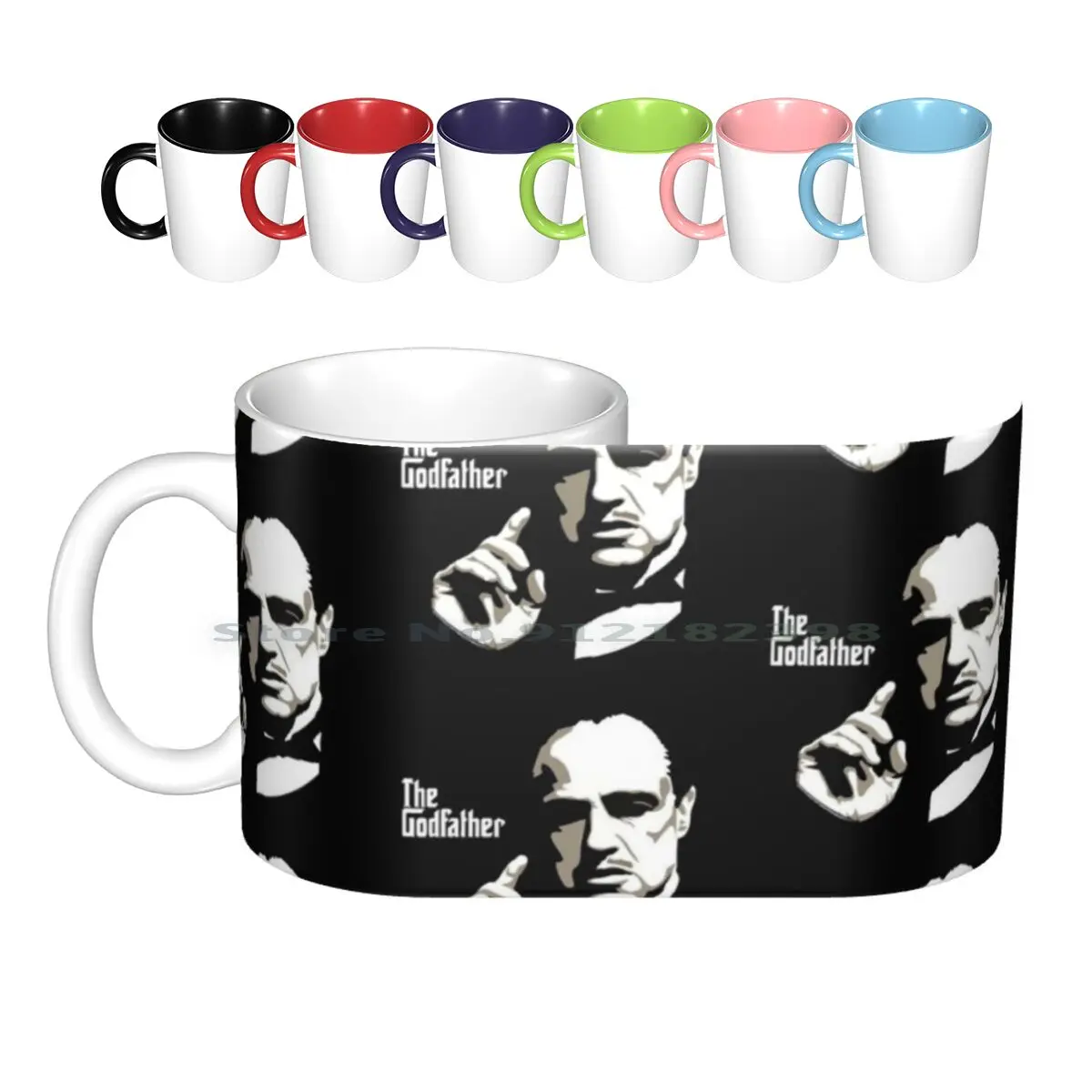 Godfather Ceramic Mugs Coffee Cups Milk Tea Mug The Godfather My Neighbor Etoro Cartoon Funny Comics Movie Games Don Corleone