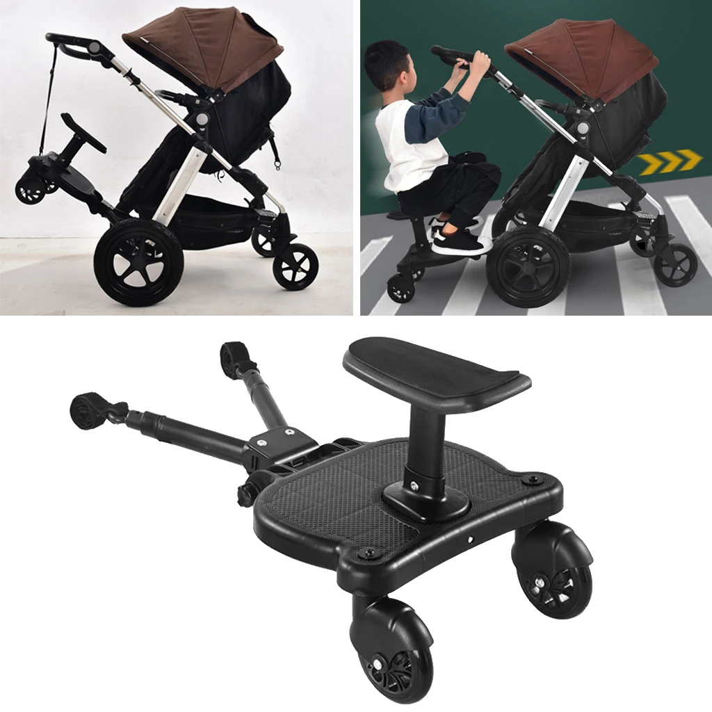 Baby Stroller Buggy Standing Board Seat Standing Connector Plate Sitting Kids Universal Wheeled Pushchair Detachable Seat