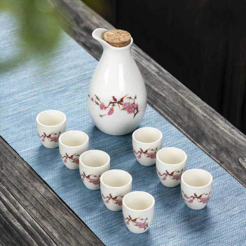 Sake Wine Set Antique Imitation Chinese Style Wine Glass Antique Chinese Style Wine Glass Wine Cup Old-Fashioned Small Wine