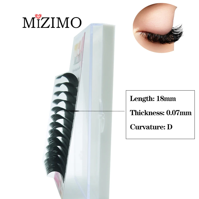 Black Single Grafting Eyelash (Length: 8mm-25mm) (Thickness: 0.05/0.07/0.10/0.15/0.18/0.20/0.25 mm) Naturally Prolongs Makeup