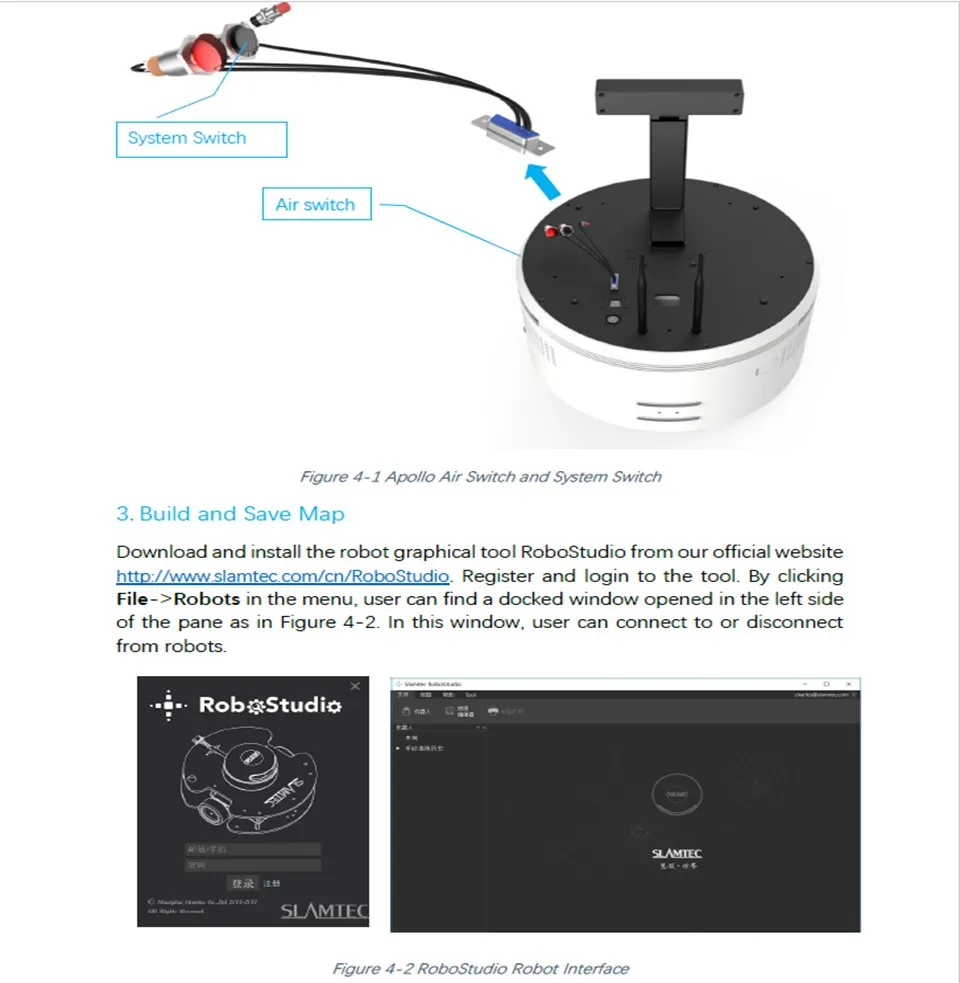 Slamtec RPLIDAR Piattaforma di sviluppo robot universale Apollo Telaio di sviluppo robot di servizio Compatibile con il sistema di ascensore