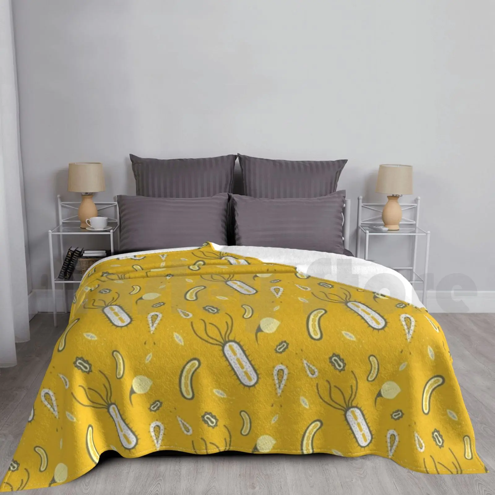 

Microorganisms Ii Blanket For Sofa Bed Travel Microorganism Micro Vector Microscopic Biology Protozoa Science