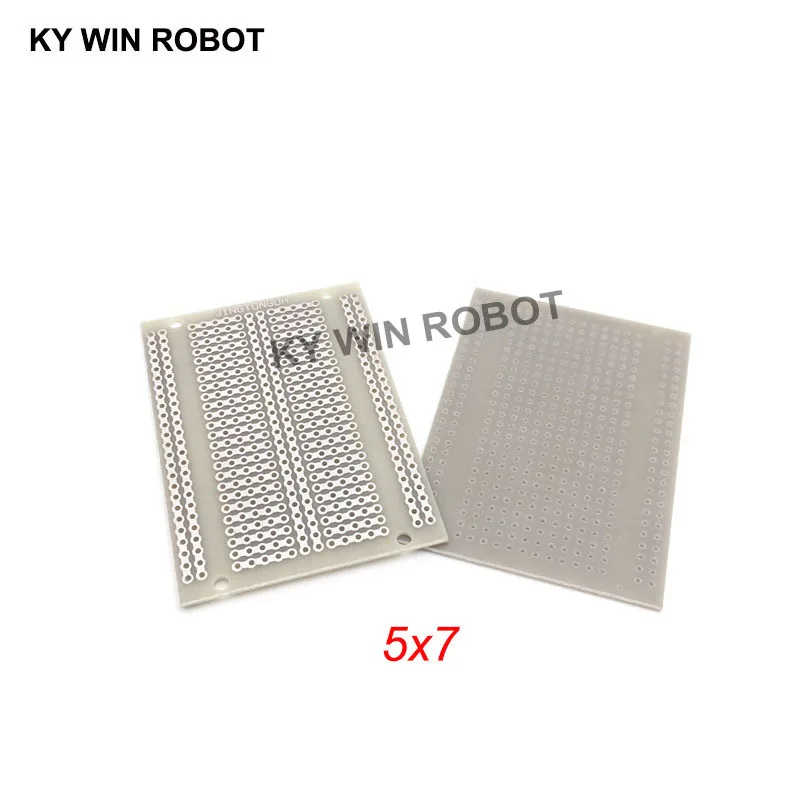 2 sztuk/partia DIY prototyp papierowy PCB uniwersalny eksperyment matryca płytka drukowana pojedynczy podłączony otwór pięć podłączonych otworów 5x7CM