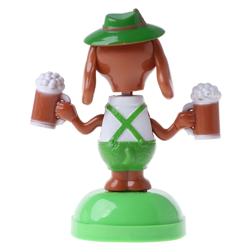 Zonne-energie Dansen Bobble Head Beer Hond Educatief Speelgoed Auto Ornament Speelgoed Kids D5QA