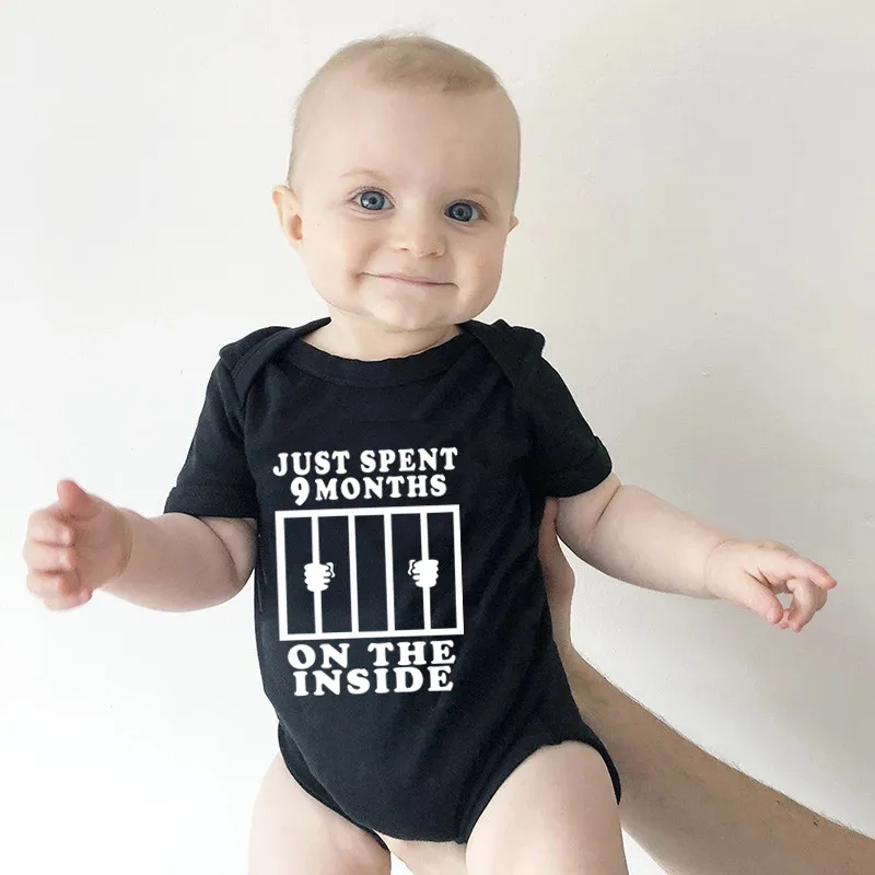 

Cute Newborn Gift Infant Toddler Girl Boy Short Sleeve Letter Print Romper Jumpsuit Outfits Clothes Kids Baby Cute Wear